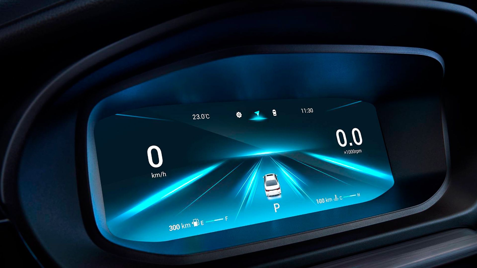 Вся необходимая информация для водителя выводится на два дисплея 10.25” дюйма высокой чёткости.